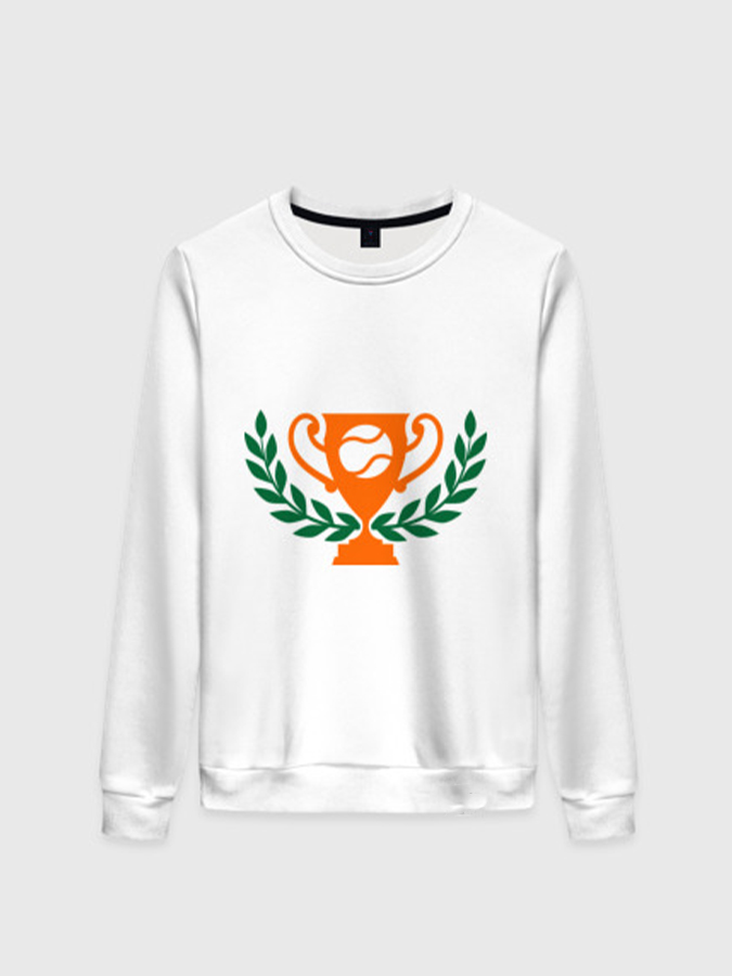 Unisex Tennis Champion Print Long Sleeve Sweatshirt
