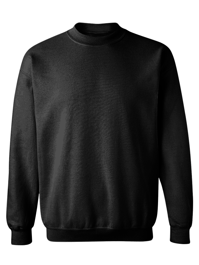 Halloween  Black Cat Custom Casual Solid Color Round Neck Long Sleeve Sweatshirt