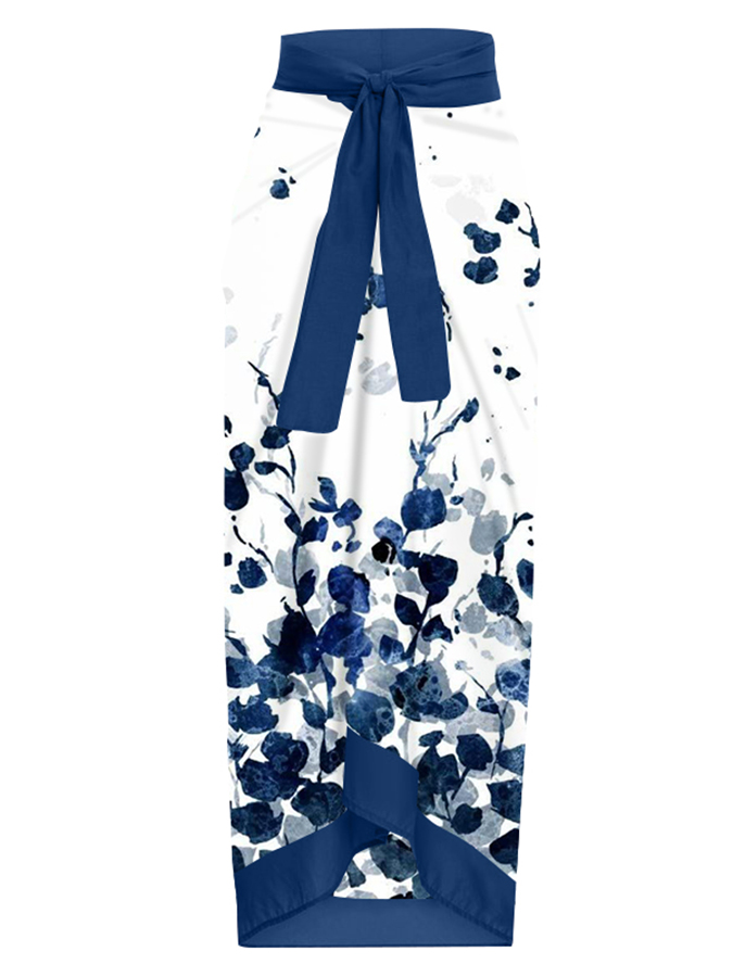 Fashion Floral Gradient Print One-Piece Swimsuit