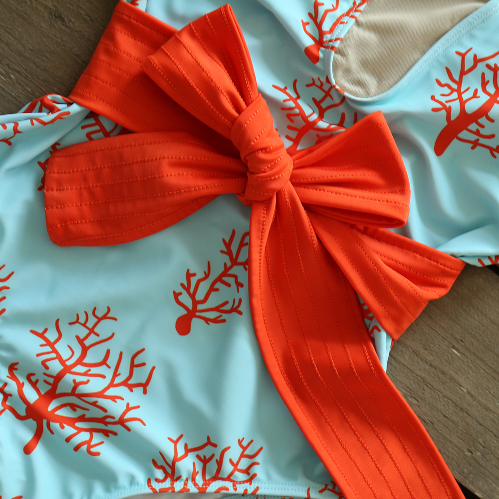 Flouncy Backless Sexy One Piece Swimsuit