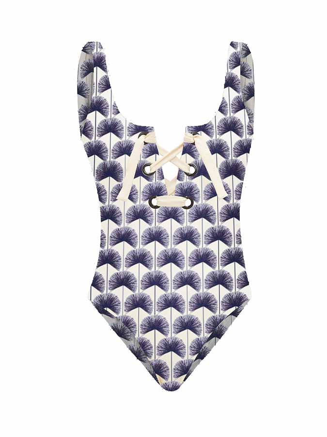 Fashion Print One Piece Swimsuit Set