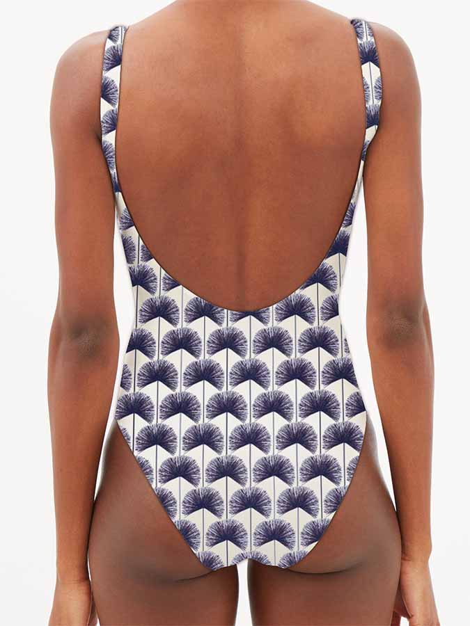 Fashion Print One Piece Swimsuit Set