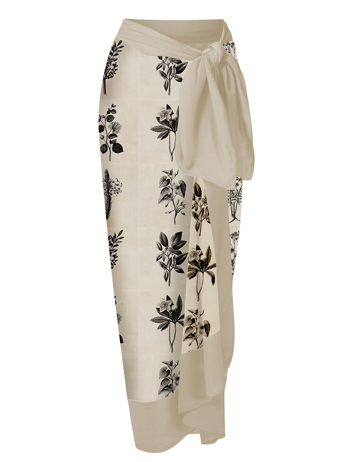 Printed Lace Up Chic One Piece Swimsuit