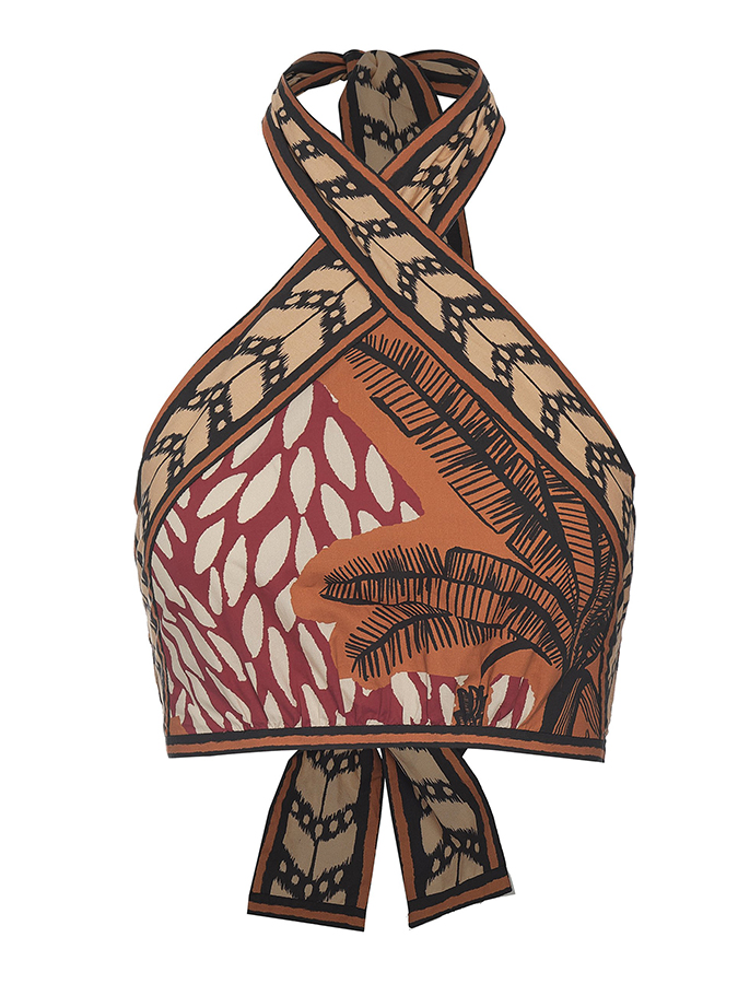 Vintage Print Beach Bikini Set