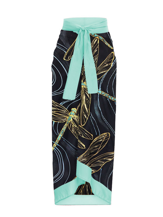 Fashion Print Tie One Piece Swimsuit