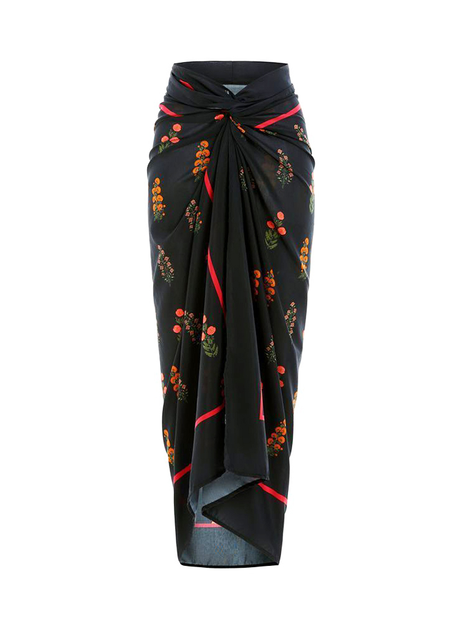 Plain One Shoulder One-Piece Swimsuit And Cover Up