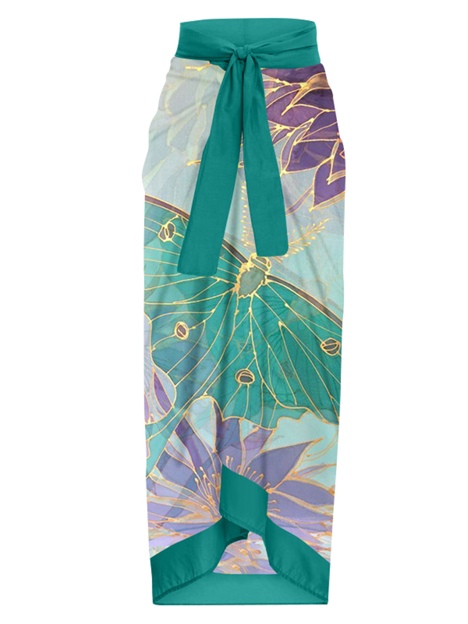 Vintage Butterfly Floral Print One-Piece Swimsuit