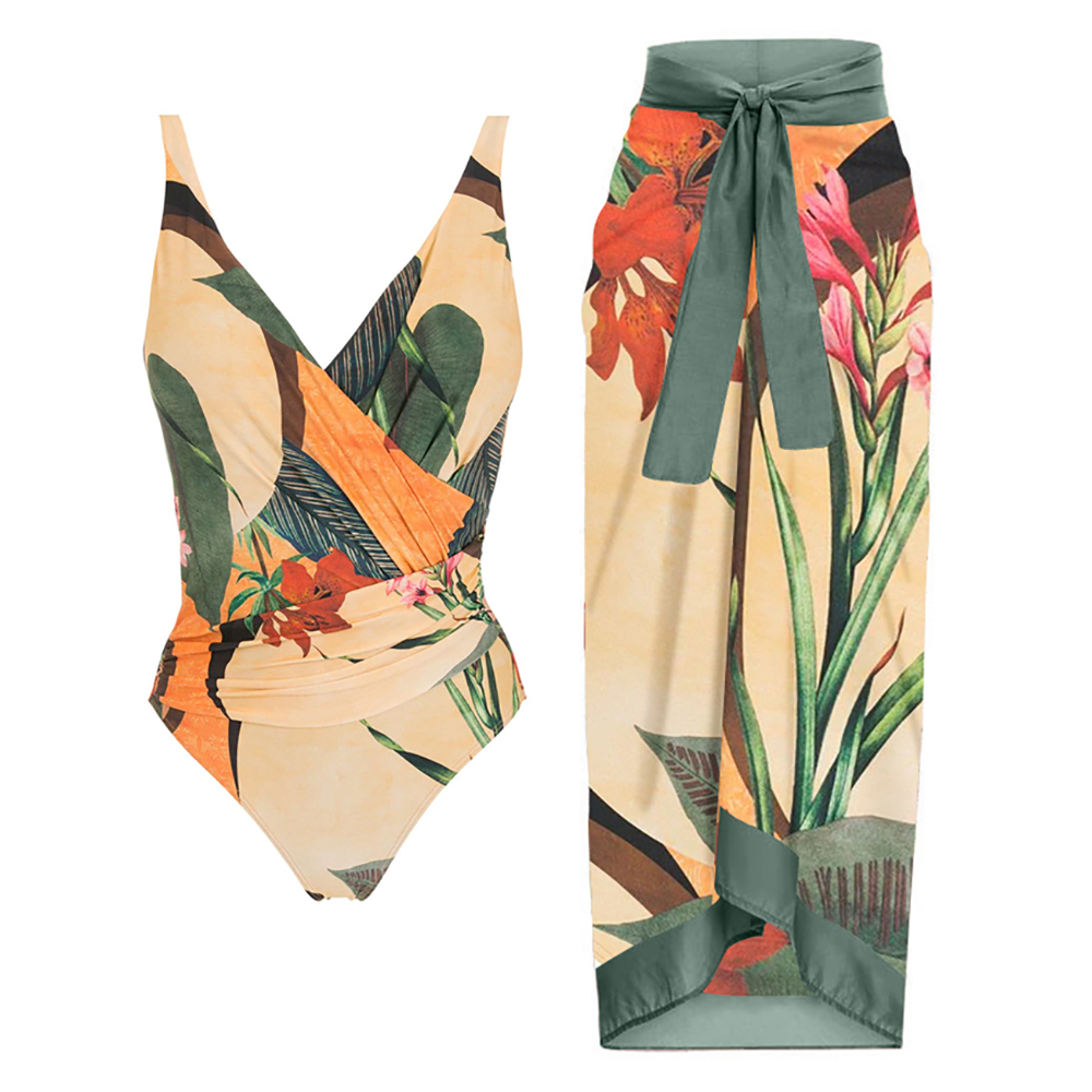 Printed Crinkle Chic One Piece Swimsuit