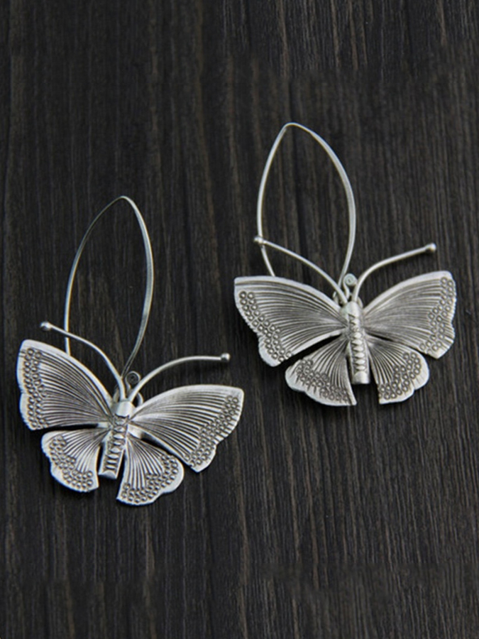 Retro Simple Butterfly Earrings