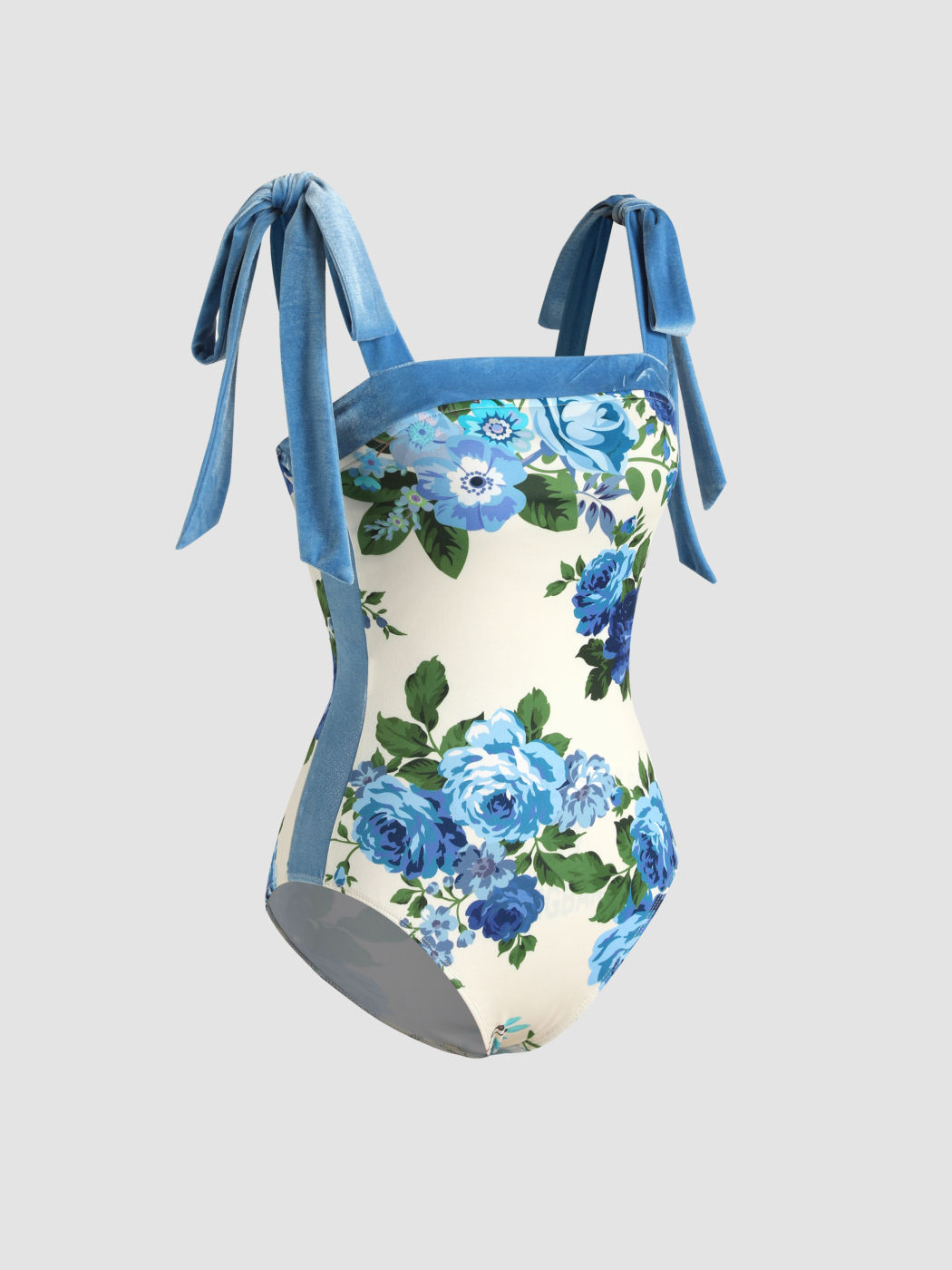 Print Lace Up Fashion One Piece Swimsuit