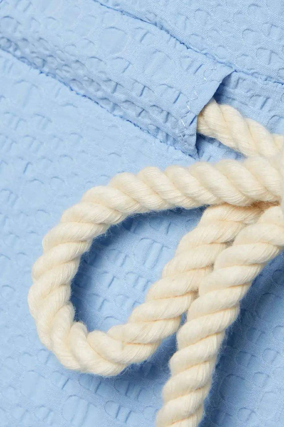 Belted wrap-effect seersucker swimsuit