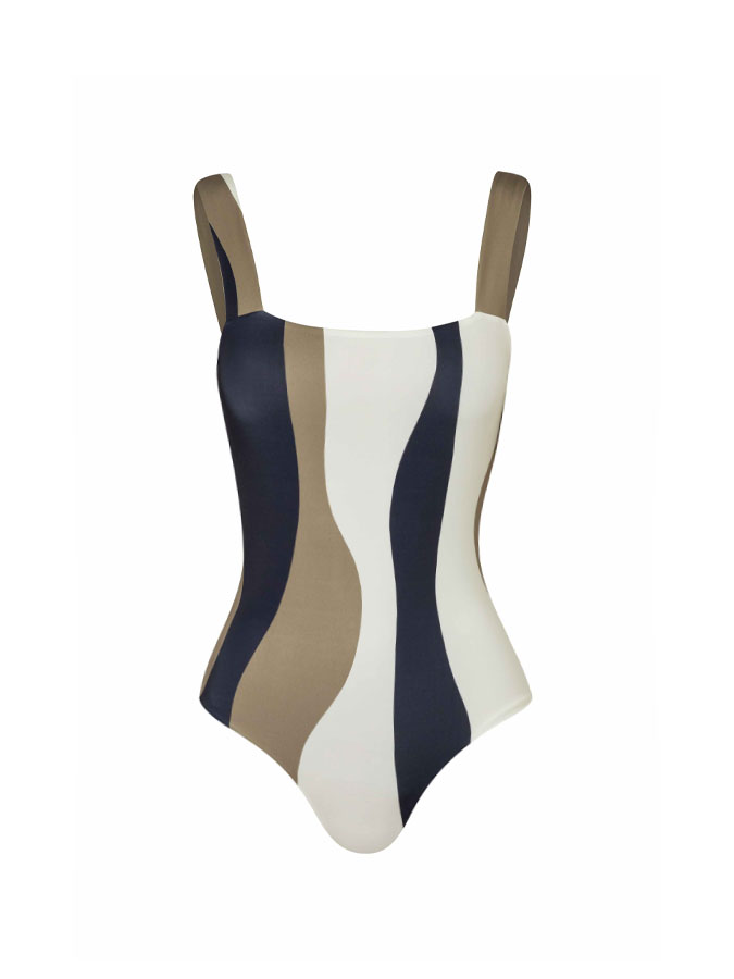 Fashion Simple Printed One-Piece Swimsuit