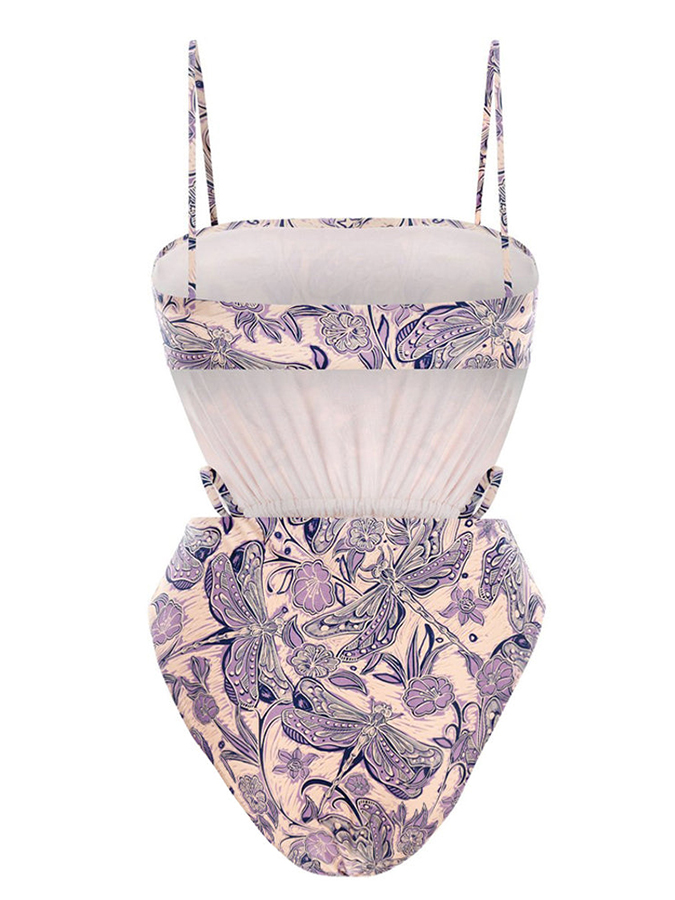 Fashion Print One Piece Swimsuit Set