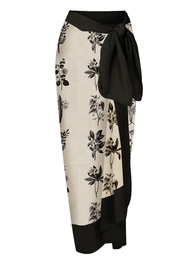 Printed Lace Up Chic One Piece Swimsuit