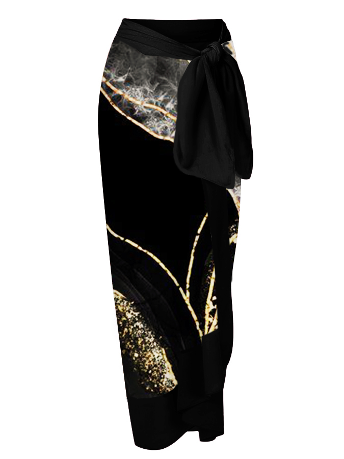 Ombre Print One Piece Swimsuit and Cover Up