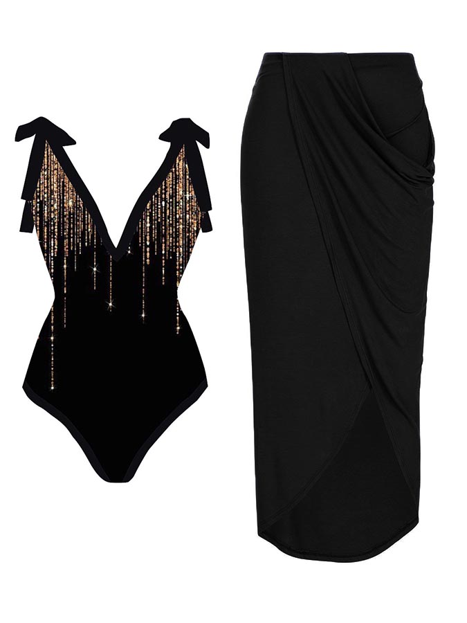 Print One Piece Swimsuits and Cover Up