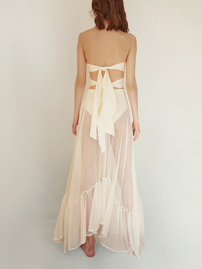 3D Petal Bandeau Top and Skirt