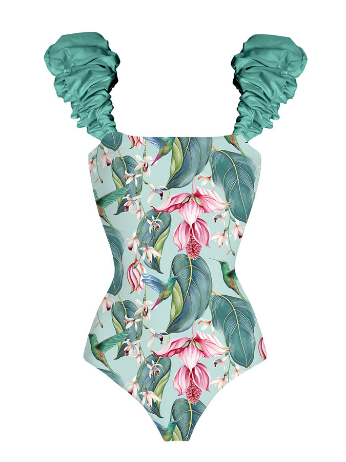 Floral Printed One-Piece Fashion Swimwear Set
