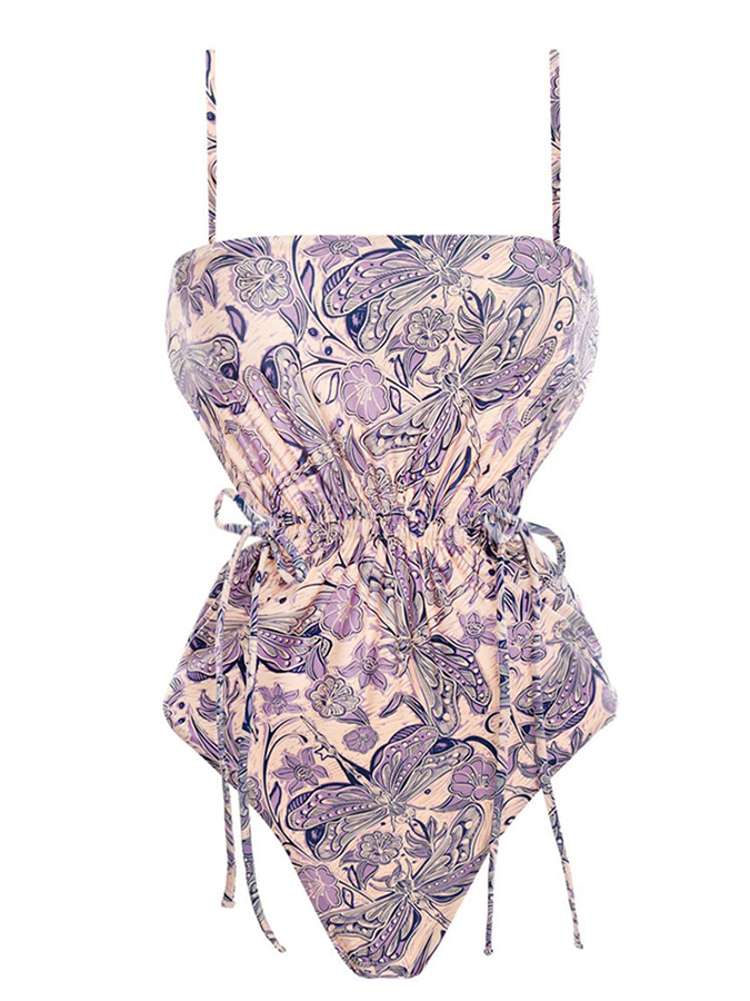 Fashion Print One Piece Swimsuit Set