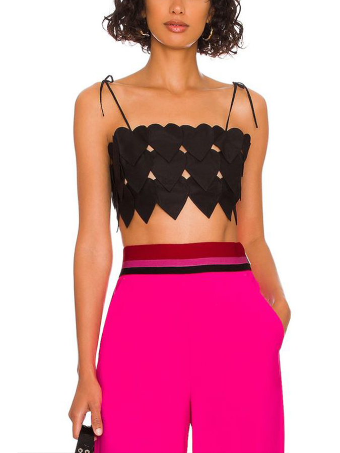 Fashion Solid Color Peach Heart Design Bikini Set