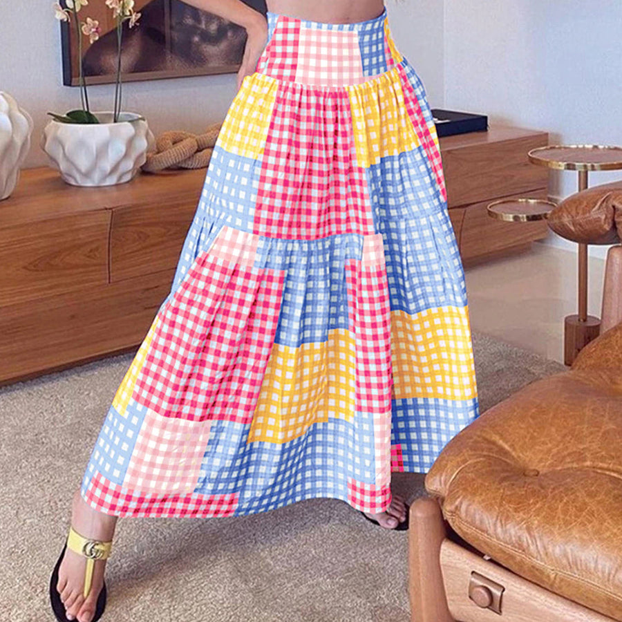 Colorful Hight Waist Bikini Cover up