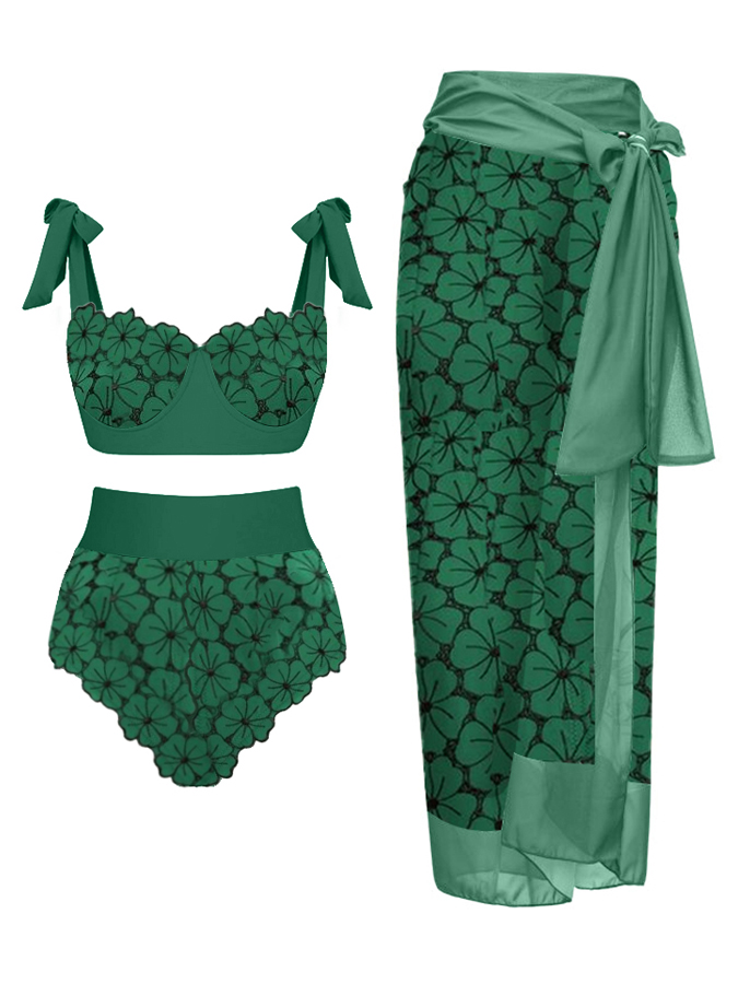 Petal Lace One-Piece Swimsuit