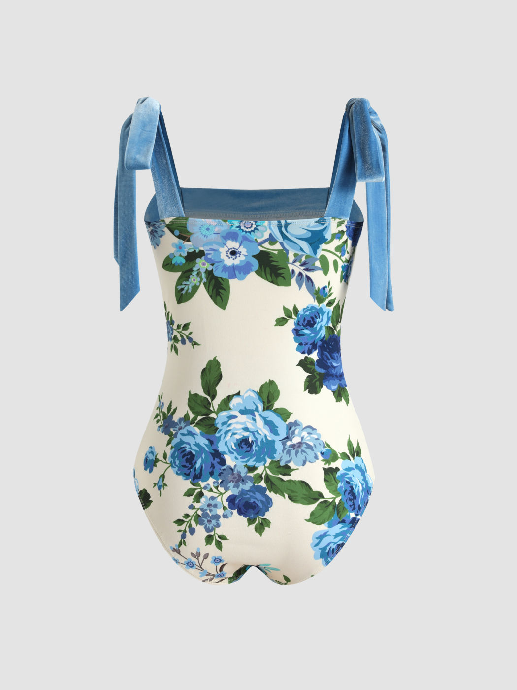 Print Lace Up Fashion One Piece Swimsuit