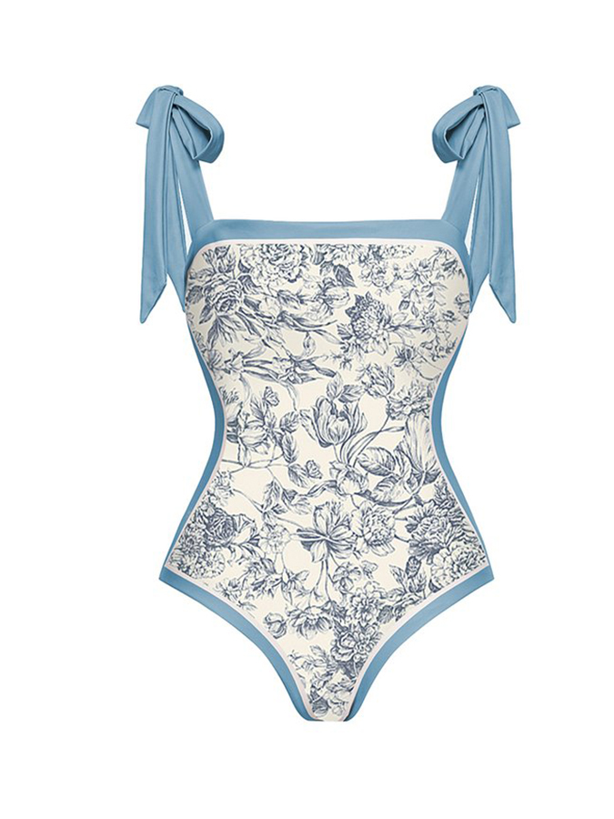 Fashion Print Reversible One-Piece Swimsuit