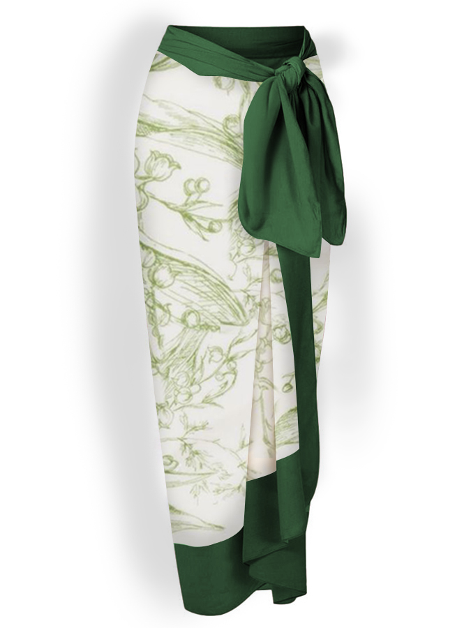 Print Lace Up Simple Fashion One Piece Swimsuit