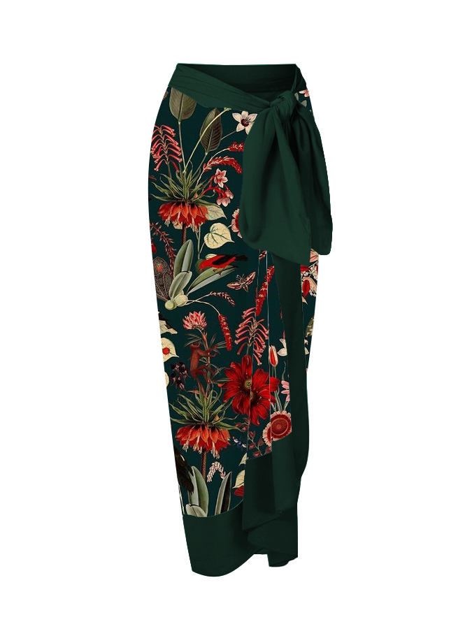 Vintage Wizard Forest Orangutan Print One Piece Swimsuit And Cover Up