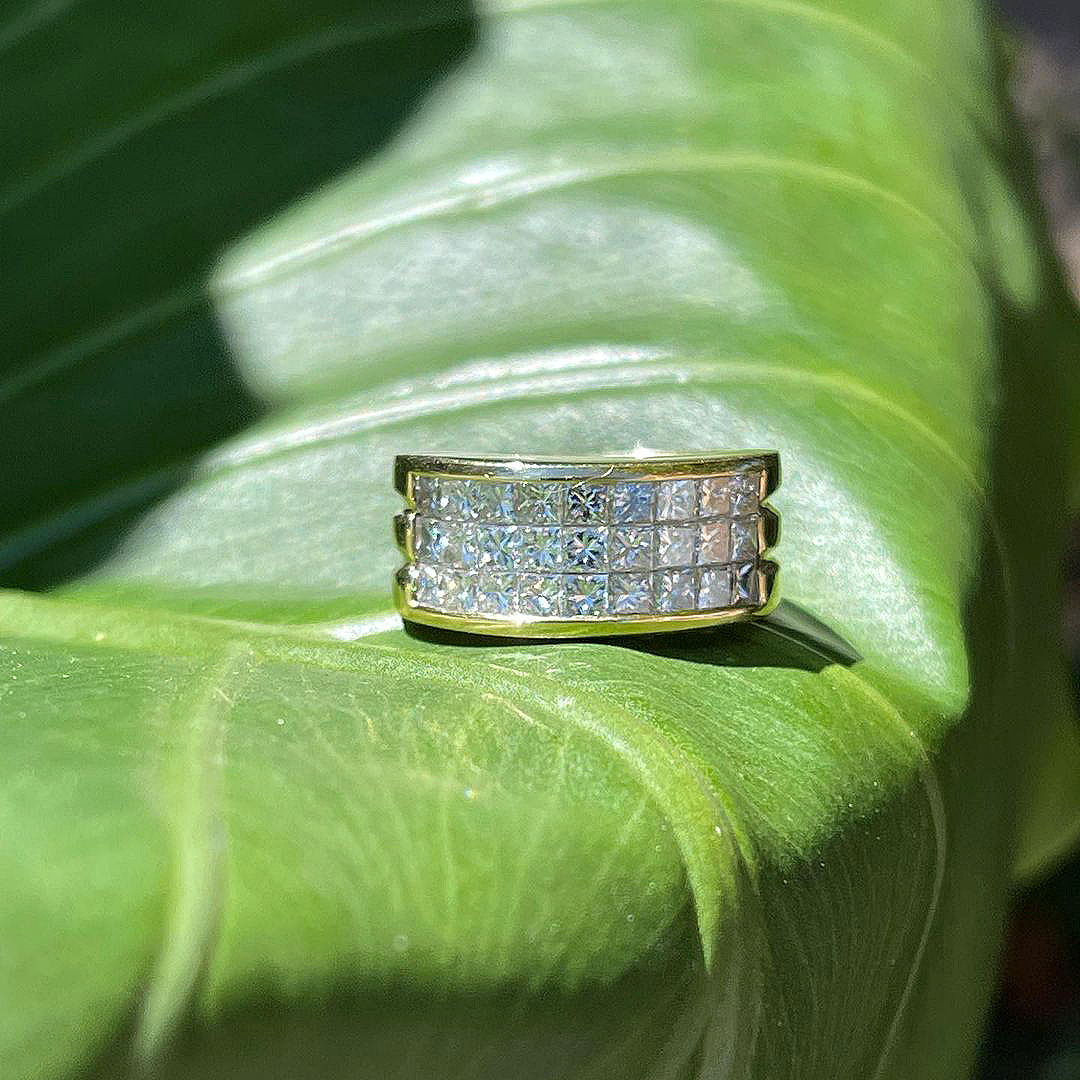 4.75ct Princess Cut White Sapphire Eternity Ring