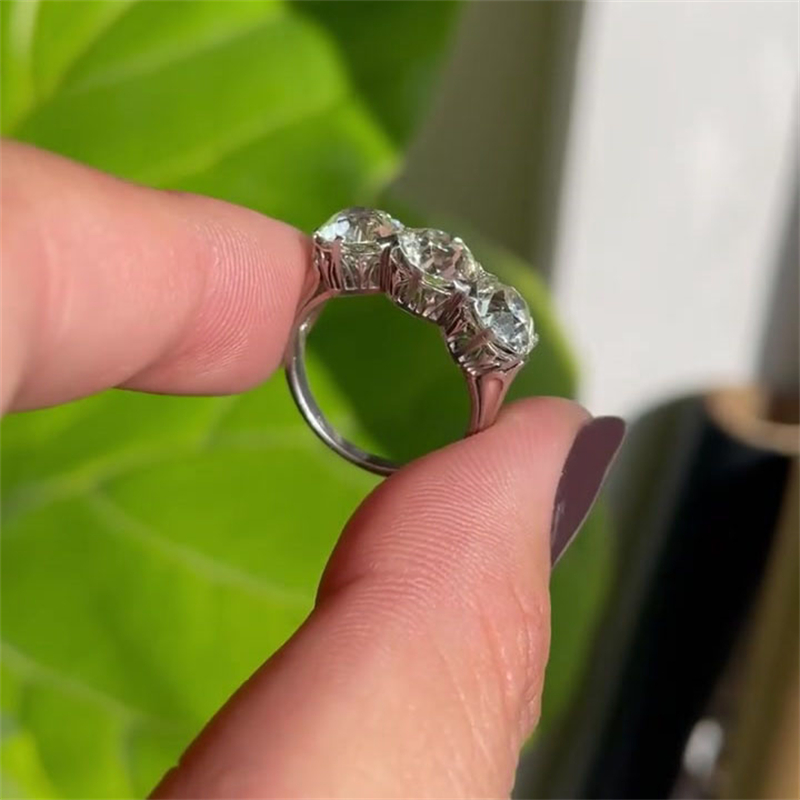 4.5ct Round Cut White Sapphire Wedding Band