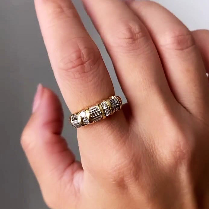 4.25ct Baguette Cut White Sapphire Eternity Ring