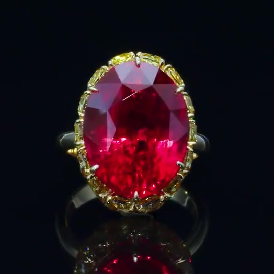 8ct Oval Cut Ruby Sapphire Engagement Ring