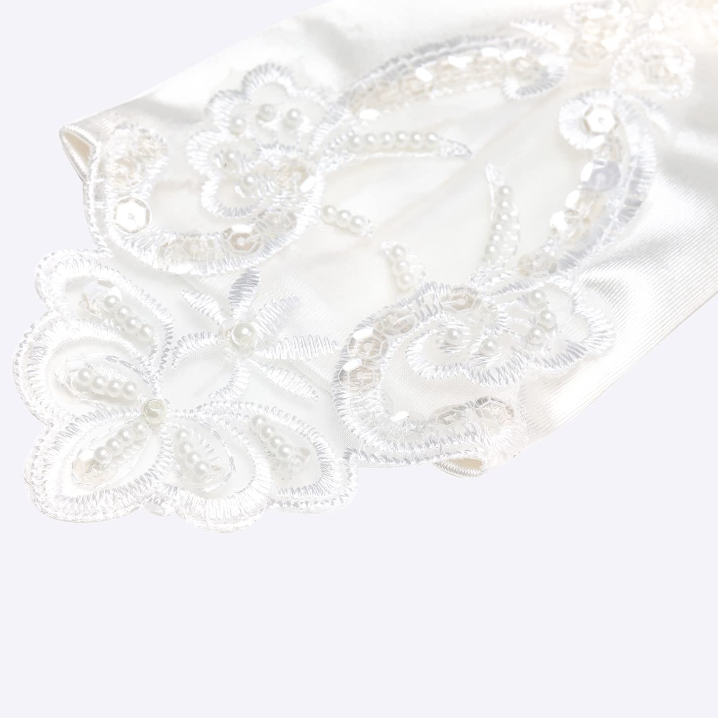 BABEYOND Short Opera Party 20s Satin Gloves Tea Party Wedding Lace Gloves