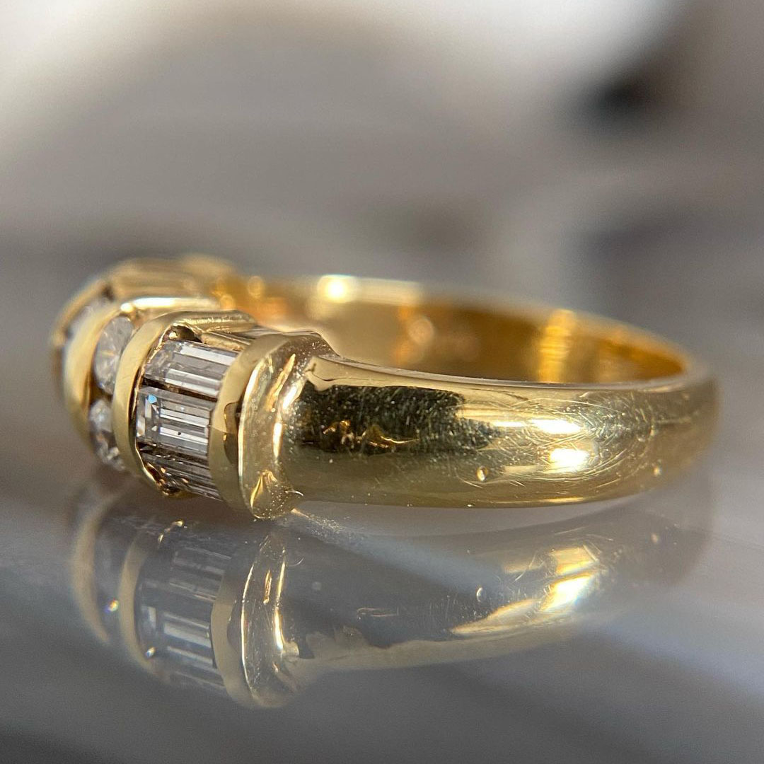 4.25ct Baguette Cut White Sapphire Eternity Ring