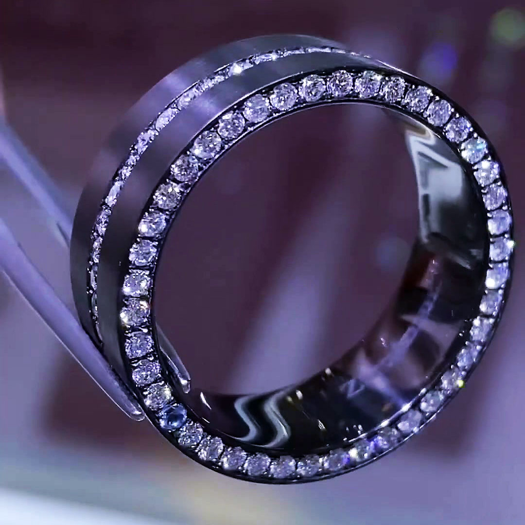 2.25ct Round Cut White Sapphire Men's Engagement Ring