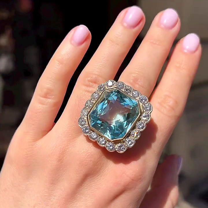 3 ct Asscher Cut Blue Sapphire Ring - YouTube