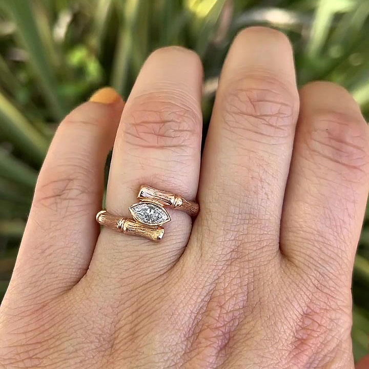 2ct Marquise Cut White Sapphire Engagement Ring