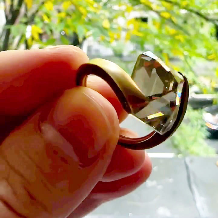 6ct Irregular Cut White Sapphire Men's Engagement Ring