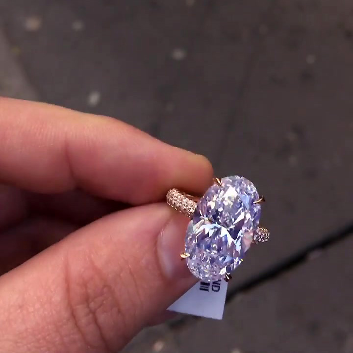 6ct Oval Cut White Sapphire Engagement Ring