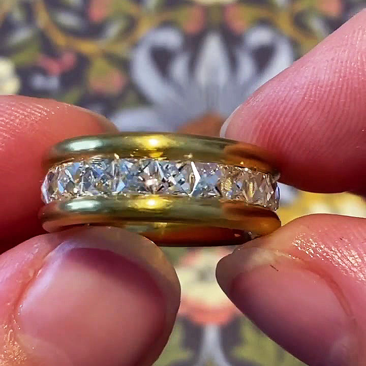 7.25ct French Cut White Sapphire Eternity Ring