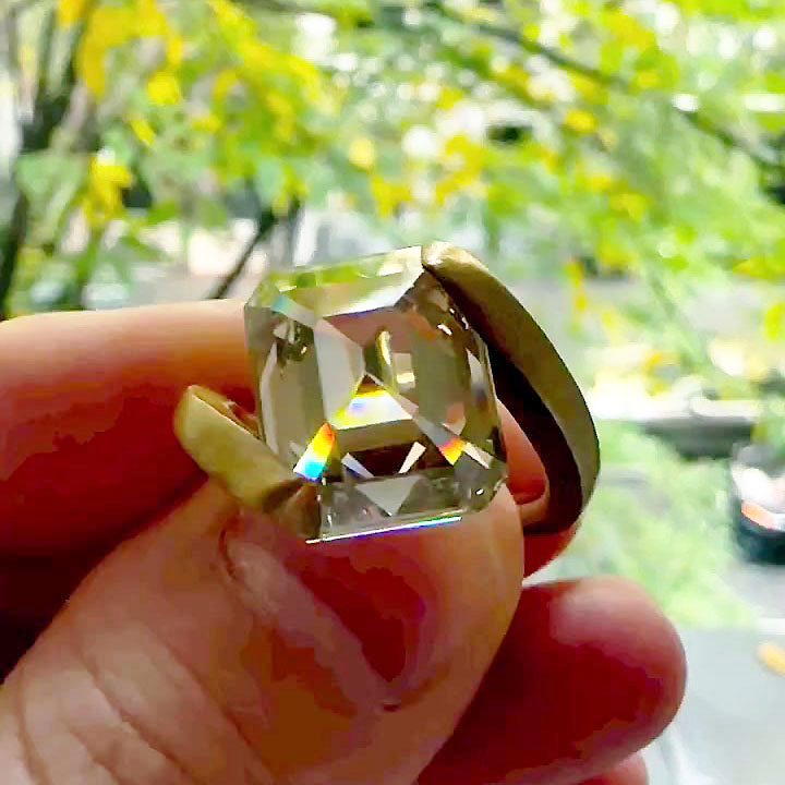 6ct Irregular Cut White Sapphire Men's Engagement Ring