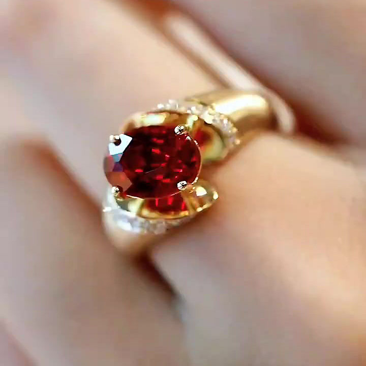 3ct Oval Cut Ruby Sapphire Engagement Ring