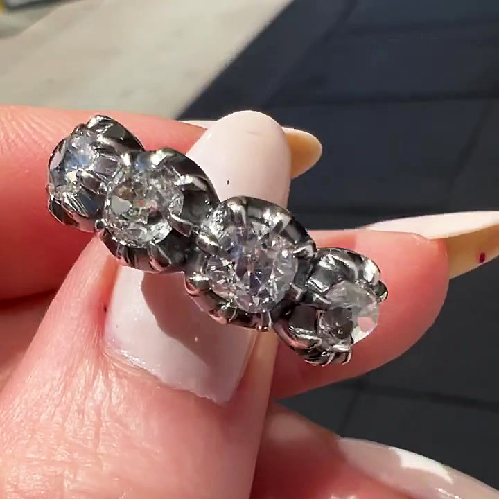 4.75ct Round Cut White Sapphire Eternity Ring