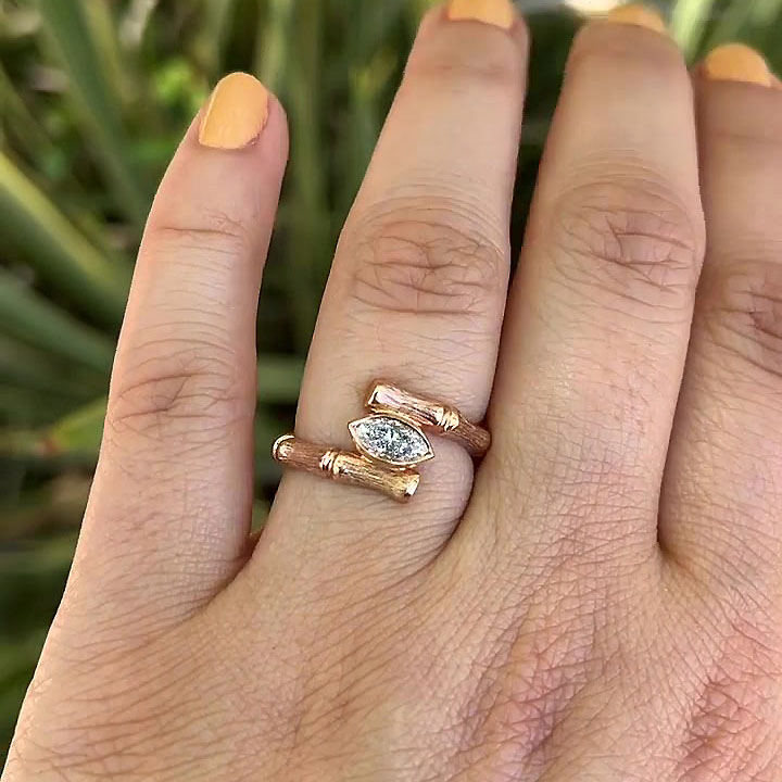 2ct Marquise Cut White Sapphire Engagement Ring