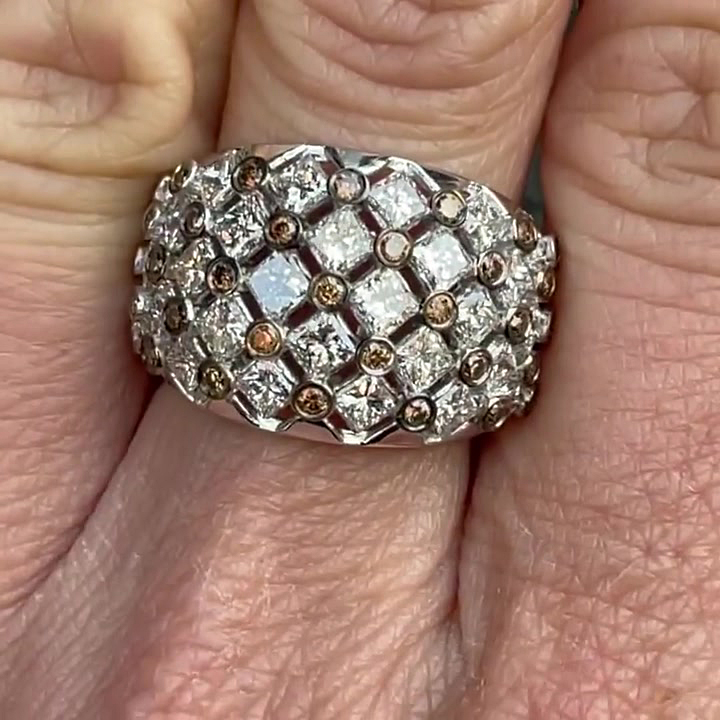 11.2ct Princess Cut White Sapphire Cocktail Ring