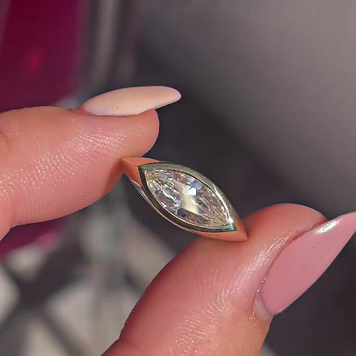 2ct Marquise Cut White Sapphire Engagement Ring