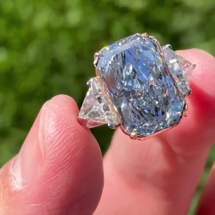 7ct Radiant Cut White Sapphire Engagement Ring