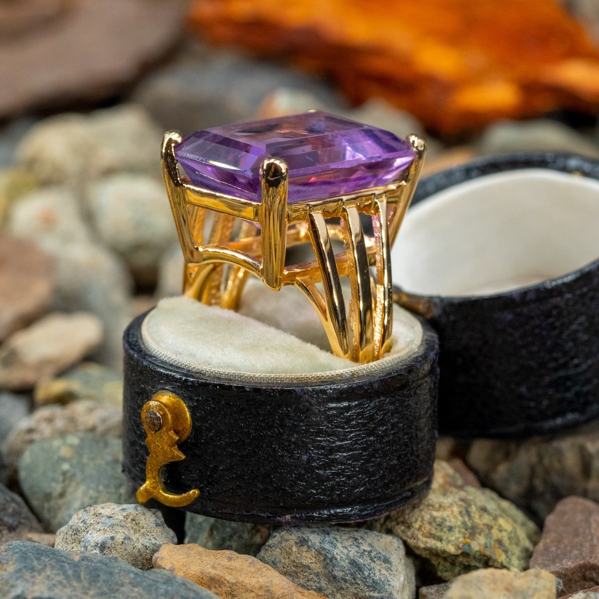 6ct Emerald Cut Amethyst Sapphire Engagement Ring